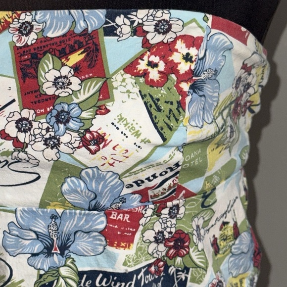 Zinc Strapless Tie Back HawaiianTop SZ XL - Picture 2 of 11